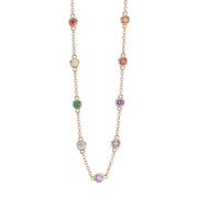 Mabina Girocollo in argento rosato e zirconi multicolor 553312